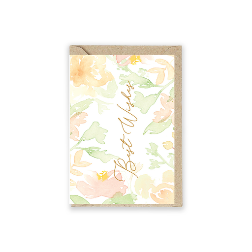 [Art.-Nr.: 42] Gratulationskort Fleur 'Best Wishes' 5 st