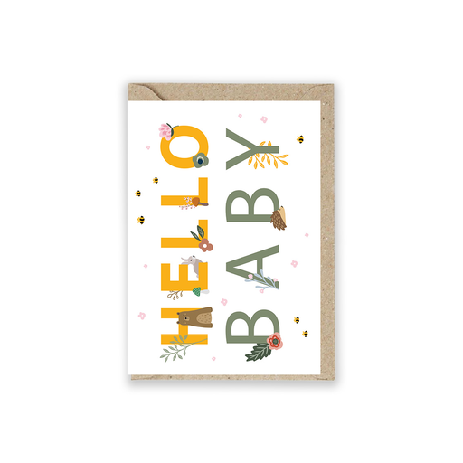 [Art.-Nr.: 21] „Hälsningskort 'Hello Baby' 5 st